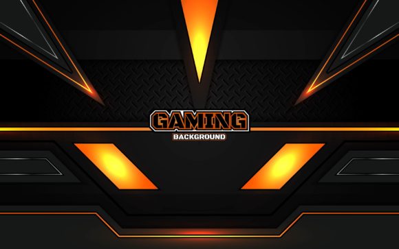 Download Futuristic Orange Gaming Background - Premium Resources