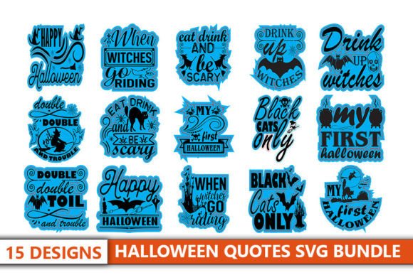 Download 15 Halloween Quotes Designs Bundle - Halloween quotes Collection