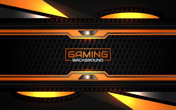 Download Futuristic Orange Gaming Background - Premium Bundle