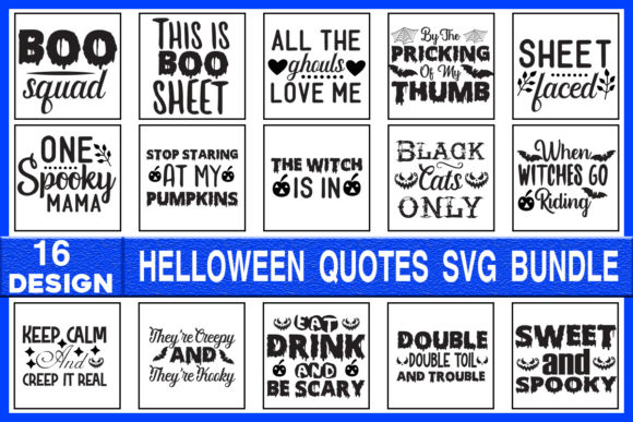 Download Halloween Quotes SVG Designs Bundle - Halloween quotes Collection