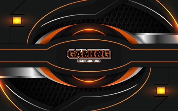 Download Futuristic Orange Gaming Background - Premium Resources