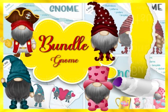 Download Bundle Gnome Character Design Style PNG - Character Collection