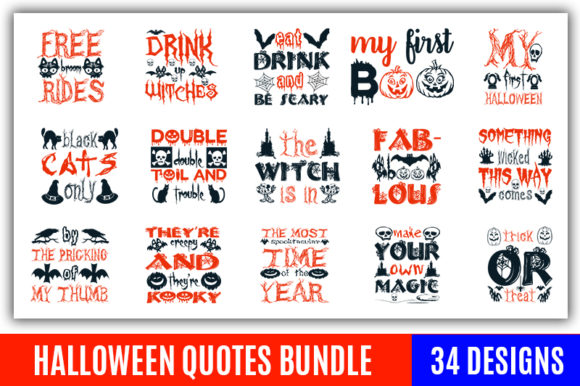 Download Halloween Quotes Designs Bundle - Halloween quotes Collection