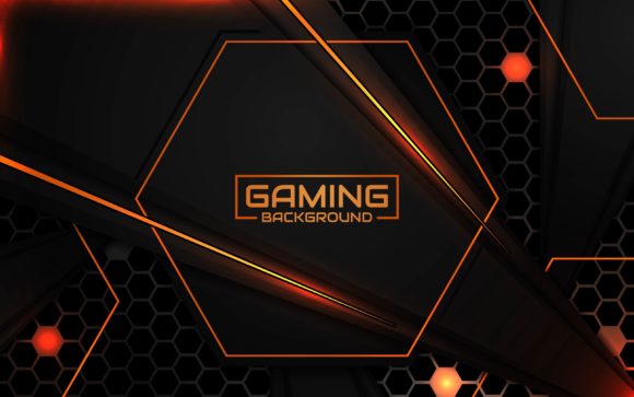 Download Futuristic Orange Gaming Background - Premium Resources